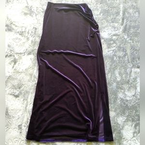 Earthbound trading Co. Purple Velvet Maxi Skirt Xl
